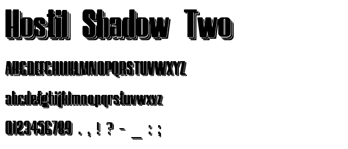 Hostil Shadow Two font
